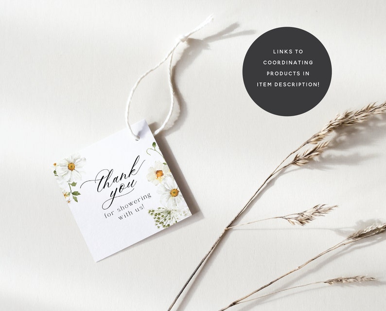 Daisy Bridal Shower Invitation Wildflower Invitation Floral Bridal Shower Daisies Digital Prints Spring immagine 5