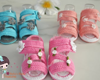 Baby Summer Sandals, 3-6 months, Crochet Sandals, Baby Gift