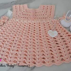 Baby Girl Dress Set with Booties and Headband 0-3 months