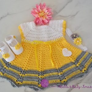 0-3 Months Baby Girl Dress with Booties and Headband