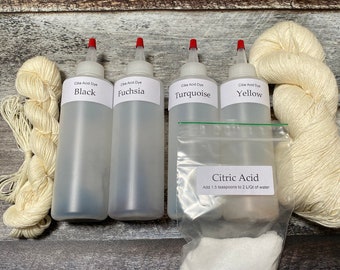 Yarn Dye Kit  | Dye for Wool | Summer Activities for Kids | Summer Activities Kit | Home Activities | Hand Dyed Yarn Dye Your Own Sock Yarn