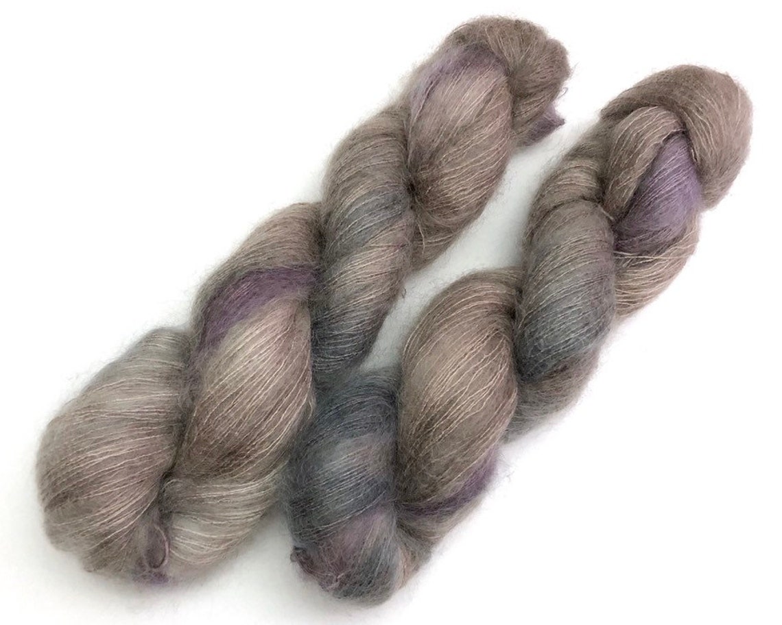 Brushed Kid Mohair Silk Yarn Lace Weight Variegated Mohair Etsy