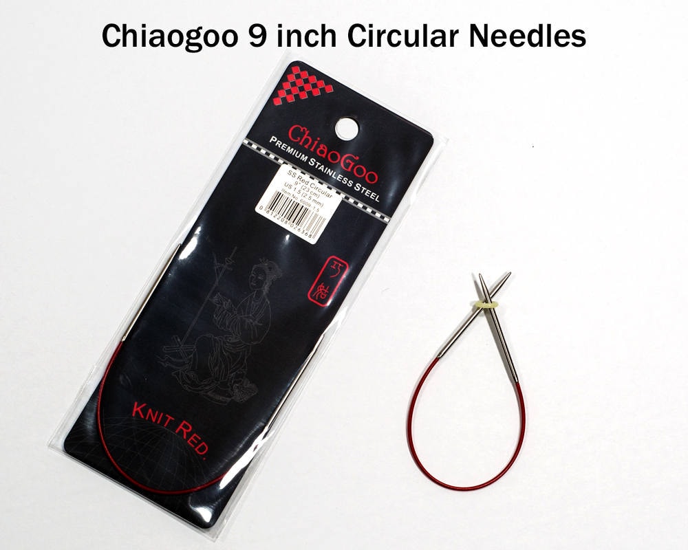 Chiaogoo Needles Circular Knitting Needles 9 Inch Circular Needles Metal  Sock Knitting Needles Red Stainless Steel Needles 