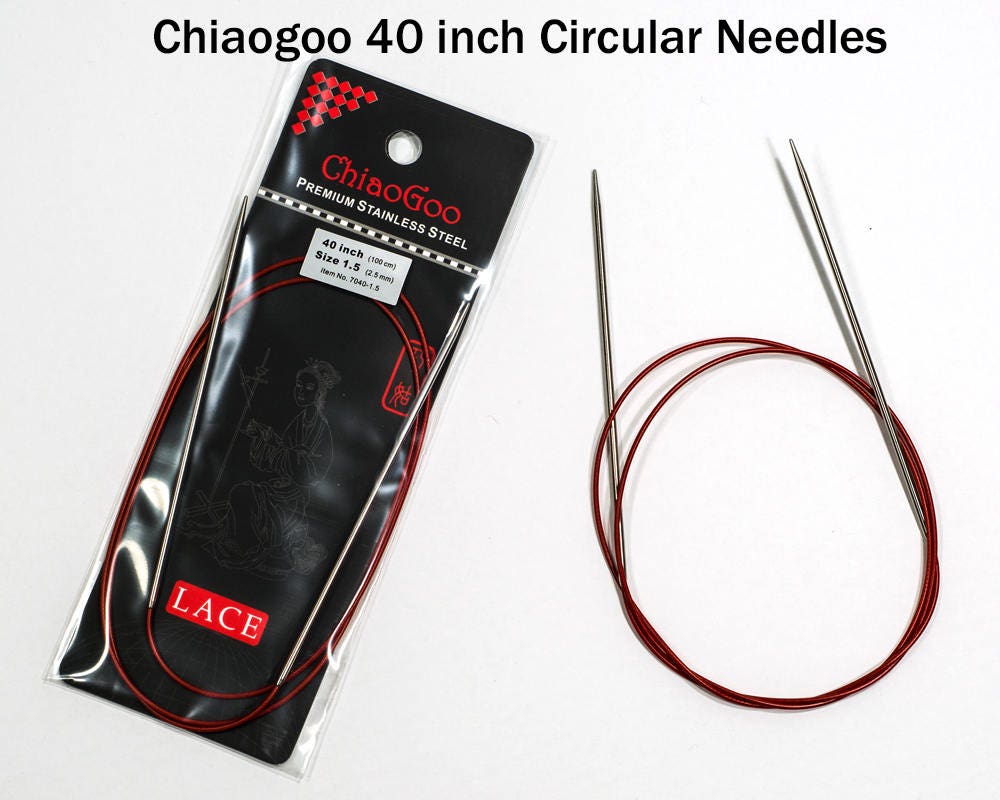 Chiaogoo Red Lace Circular Knitting Needles 40 Inch Circular