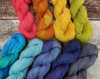 Hand Dyed Pygora Merino Yarn - DK weight - 50g/170yds by Roz Winters