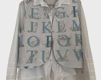 Uniek vest gemaakt van vintage dames