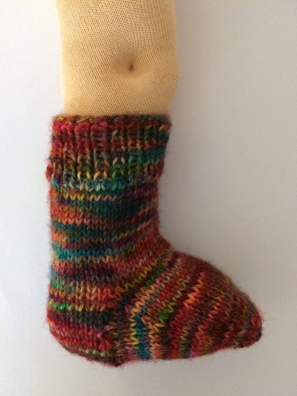 Doll clothing DIY knitting sock pattern for 18 doll. Etsy