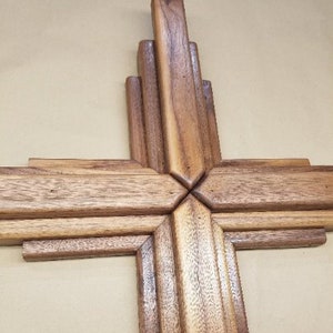 Cross #77: Free Shipping Blue and Gray Cross Soft Colors French Country Western - 33 tall Wood