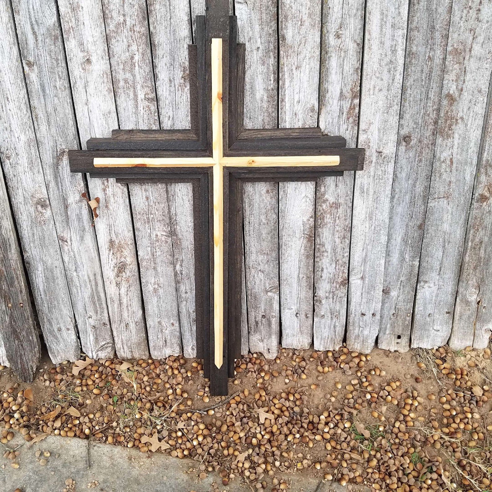 Free Shipping Unique Cross Gorgeous Two Tone Staining for ...