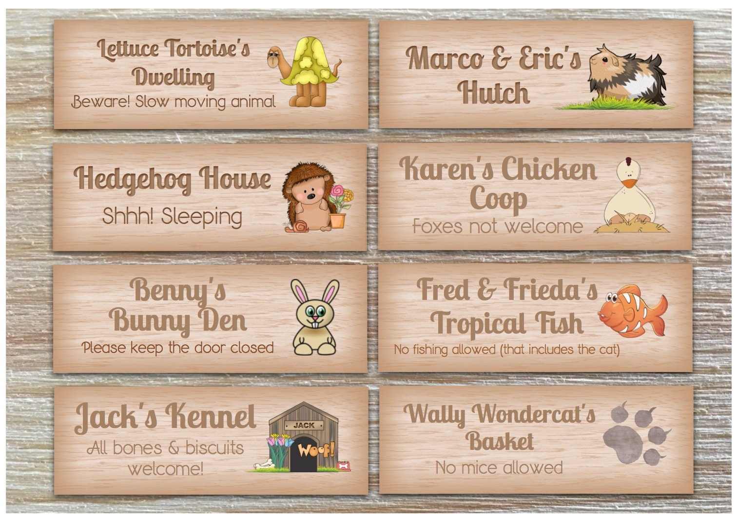 Guinea Pig House Name Feature Plaque Outdoor Hanging Metal Black