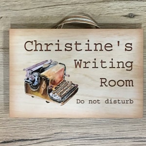 Writing Room Rustic Personalised Metal or Wood Sign