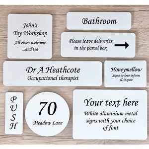 AJOUTER du TEXTE en BLANC Plaques métalliques personnalisées sur mesure