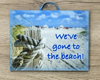 SANDY BEACH: Custom-Made Wood or Metal Personalised Plaque