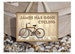 GONE CYCLING Rustic Sign: Custom-Made Personalised Wooden Hanging Plaque 