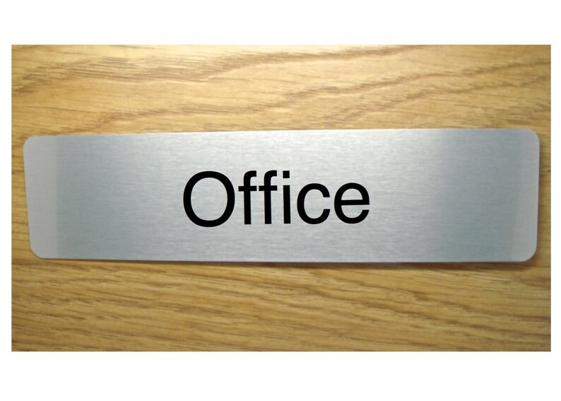Office /& Many More ROOM DOOR SIGNS in Brushed Silver Kitchen Gold or White Metal for the Bathroom