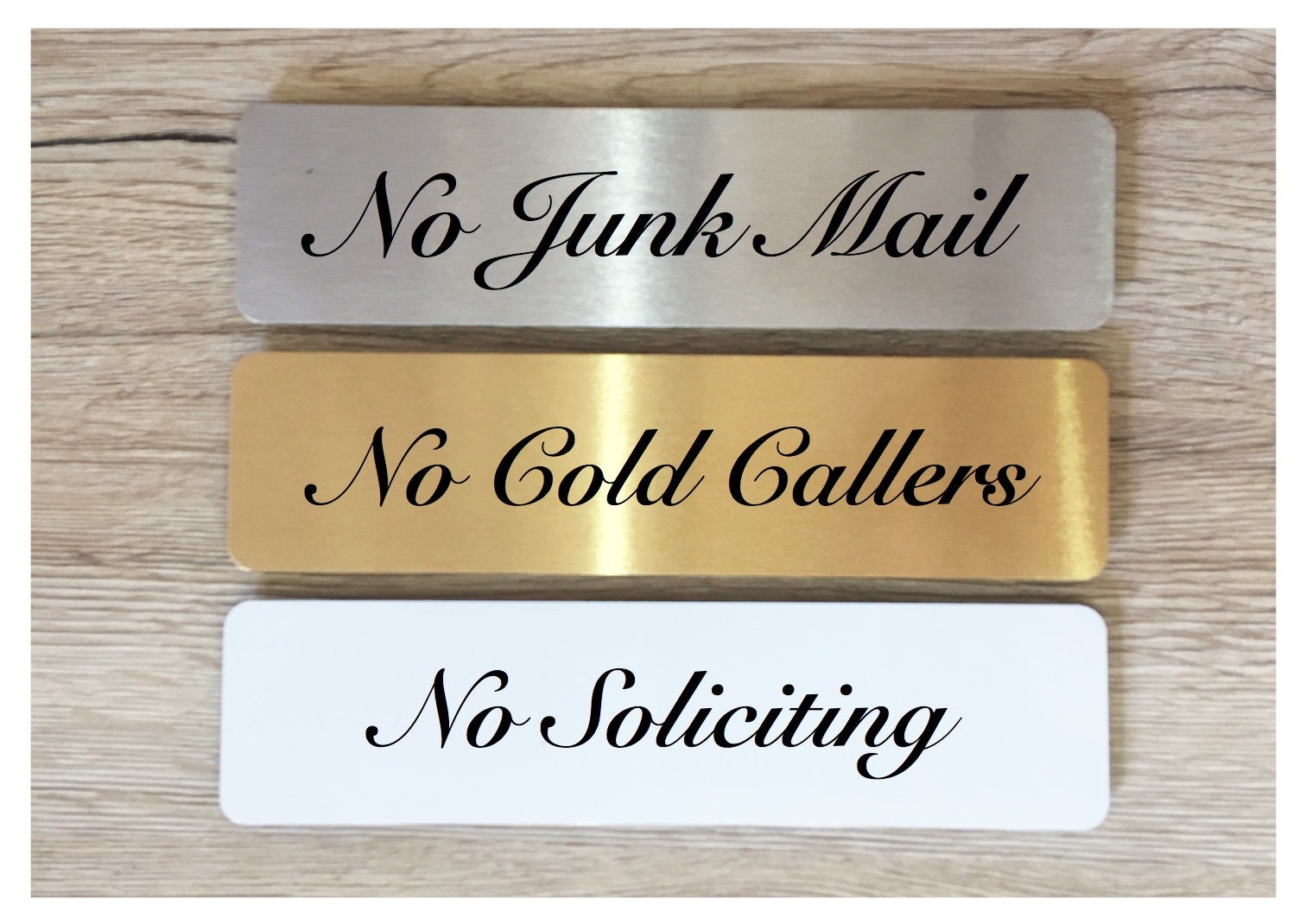 thumbnail image 2 of Yellow 'No Junk Mail & No Cold Callers' Warning Sticker – Self-Adhesive For Front Door Or Letterbox 2 of 3