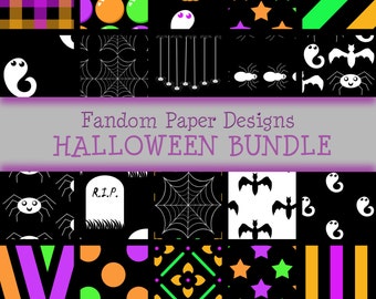 Halloween Bundle - Digital Scrapbook Paper – Twenty Sheets