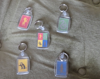 Hogwarts Inspired House Keychains