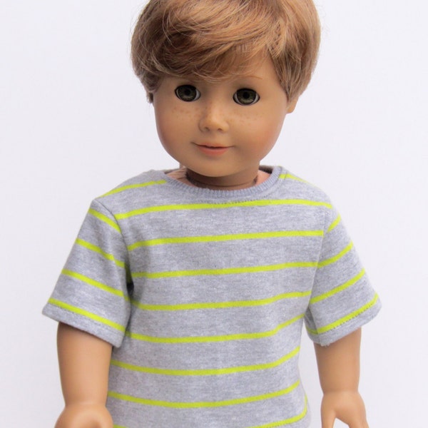 18 Inch Boy Doll Clothes - Striped Tee