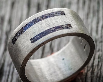 925 silver band ring, sterling silver marble enamel ring collection "Era"