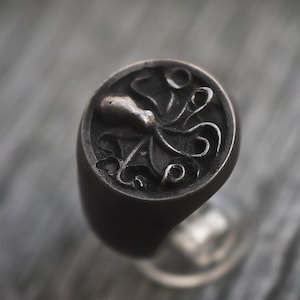 Octopus ring magna greece octopus 925 silver medium size octopus ancient greek coin sterling silver ring collection "Era"