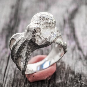 Octopus ring 925 sterling silver octopus fish skull ring collection &quot;Kraken&quot;