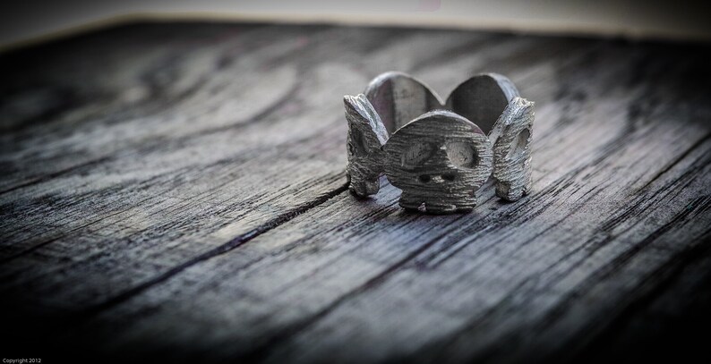 Orecchini testa di gatto Sphynx in argento massiccio, unisex - 2637