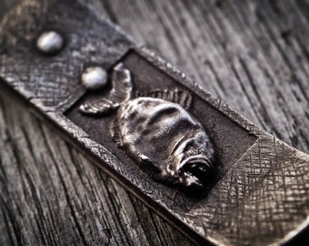 925 silver money clip piranha silver sterling money clip angry piranha