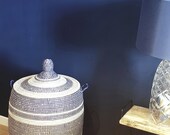 Laundry basket, Hamper, Elegant striped handwoven baskets