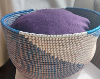 Blue and white newspaper holder , Basket , Oval basket, Wool baskets