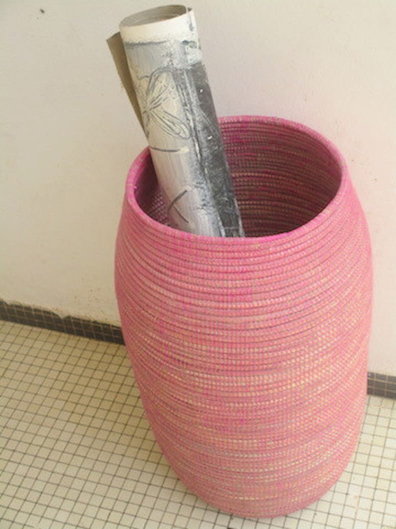 Yoga Mat Holder in Pink Umbrella Stand Fuchsia Girls Room Etsy