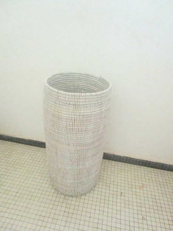 Tall White Umbrella Holder, Yoga Mat Holder, Schirmständer, Modern Basket,elegant  Home Decor,tall Slim Basket -  Canada