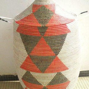 Laundry Basket, Abstract patternEthnic Style Hamper, Artistic laundry Hampe