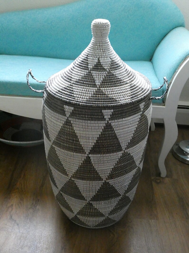 Extra Wide Extra Large Laundry Basket Black and White Etsy