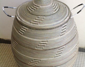 Laundry Basket, Elegant, Silver Grey, Unique Design and Shape, Zebra, Exclusive Design