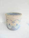 XXL Blue Indigo Laundry Basket, Eclectic Storage Side Table product logo