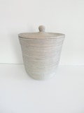 Silver grey modern basket with flat lid, storage hamper,Minimalist Style home decor,Корзины для белья. product logo