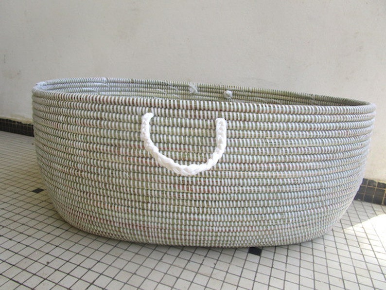 Scandinavian StyleWhite and Unique Oval Storage Basket | Etsy