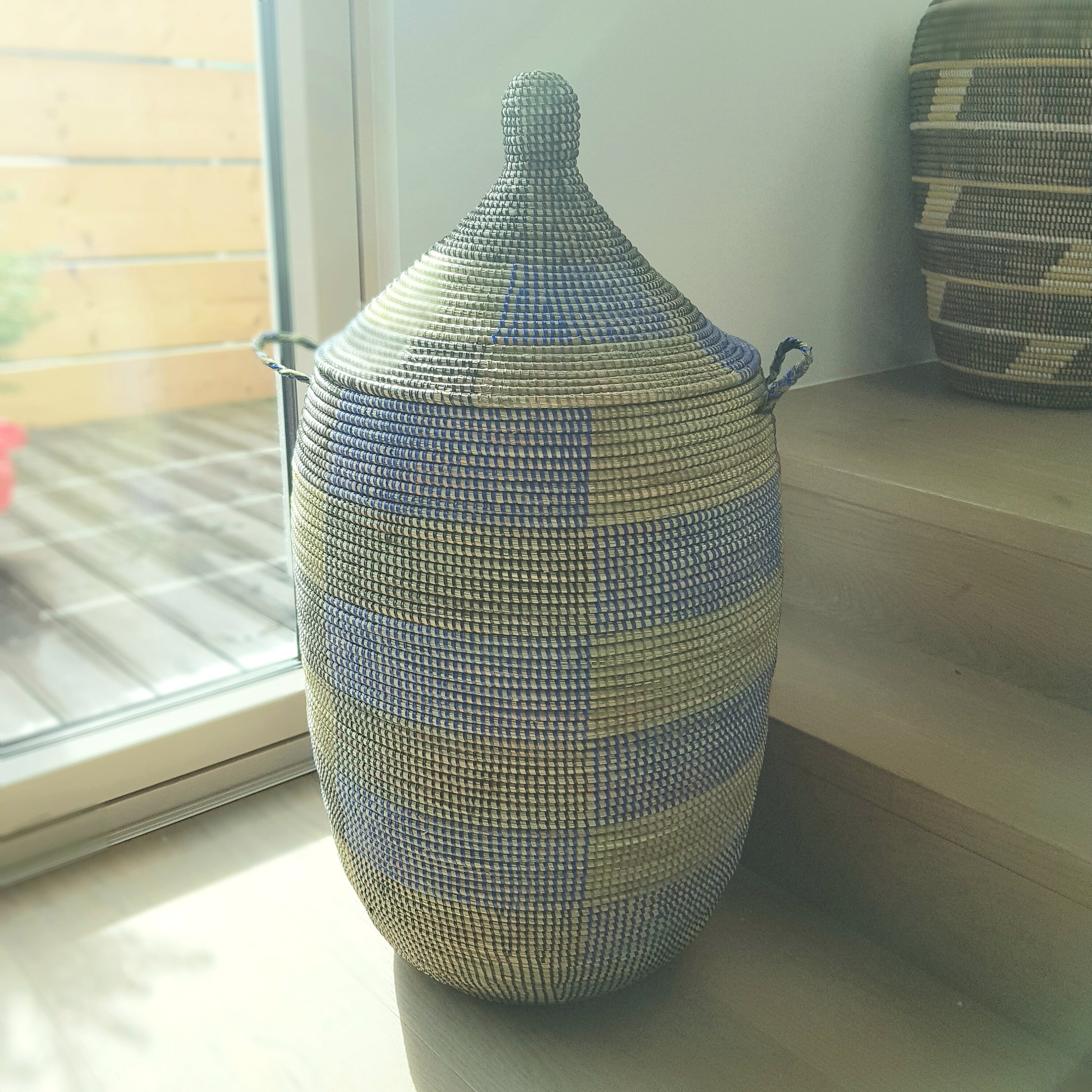 Chartreuse Laundry Basket Block Patternafrican Hamper Large Etsy