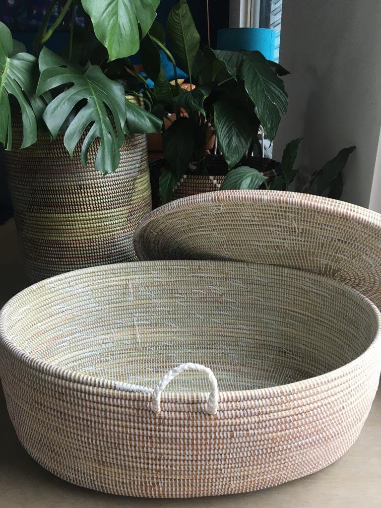 Scandinavische stijl Oval Basket wasmand - Etsy België