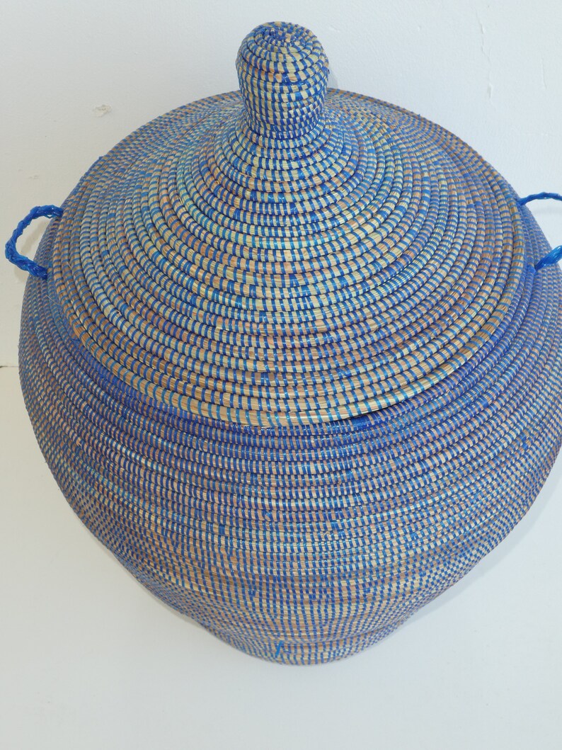 Indigo Blauer Afrikanischer Korb Indigo Home Decor Elle | Etsy