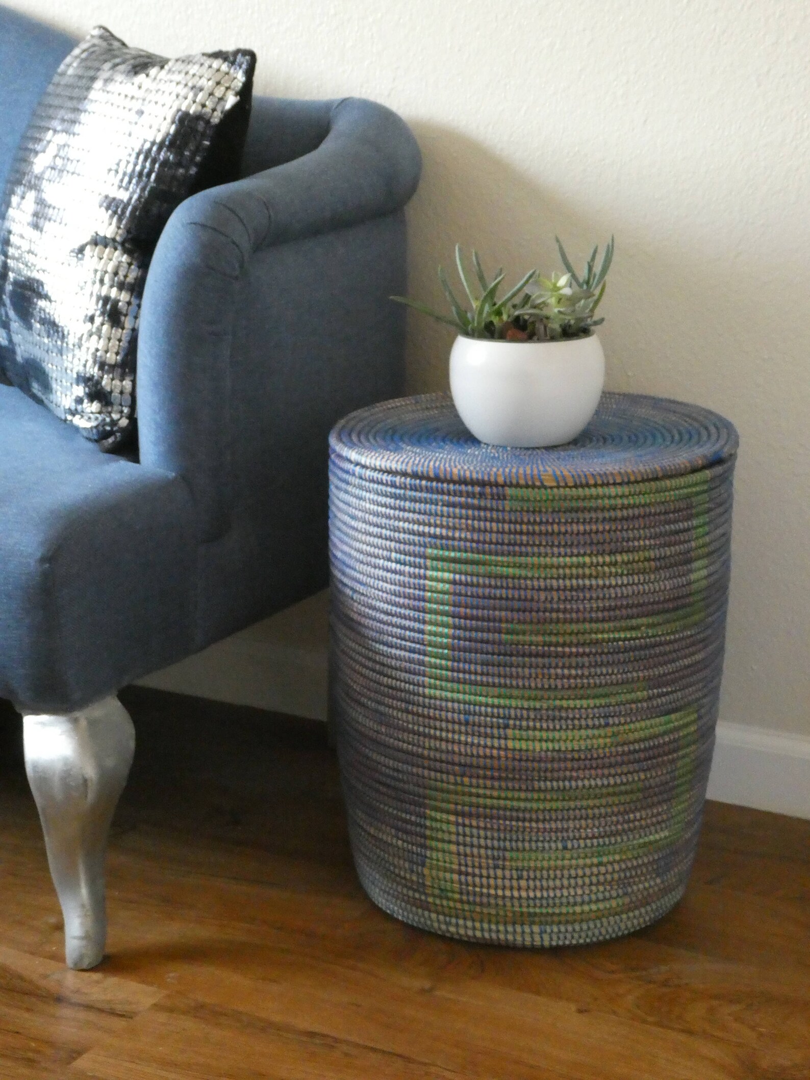 Side Table Exclusive Basketend Table Hamperlaundry Home Etsy