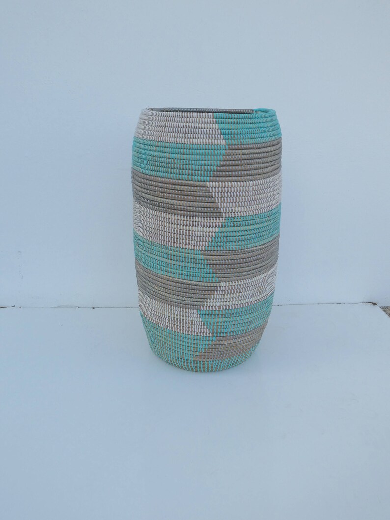 Yoga Mat Holder, Umbrella Stand, Handcrafted Quality Basket, Modern Design Basket, Chevron image 2