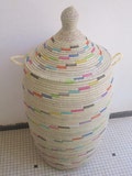 Rainbow Handwoven Laundry Hamper, African Style XXL Basket product logo