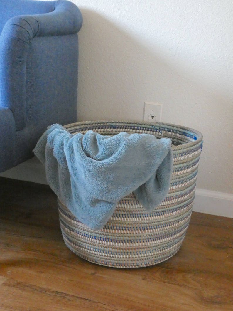 Flat Lid Laundry basket End Table Stripes Laundry Hamper Etsy
