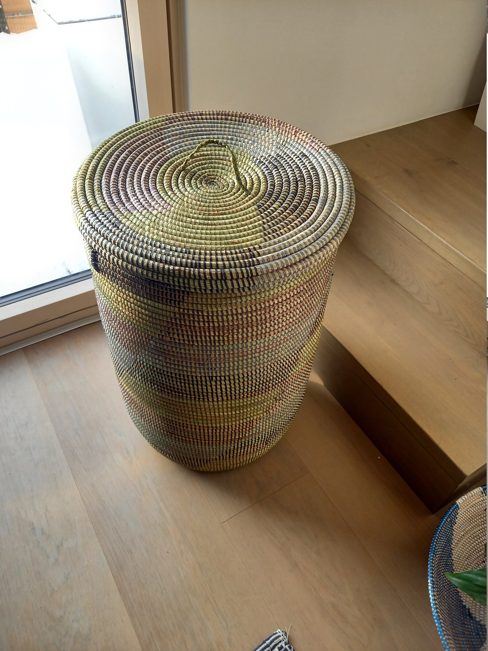 Olive Green Laundry and Storage Basket African Basket Etsy