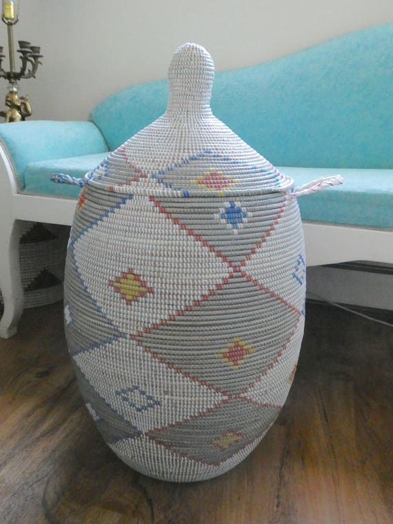 Brand New High End Laundry Basket White and Silver Hamper Etsy