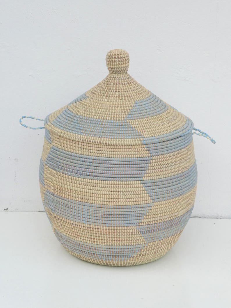 Chevron Laundry Hamper African Basket Handwoven Basket Etsy