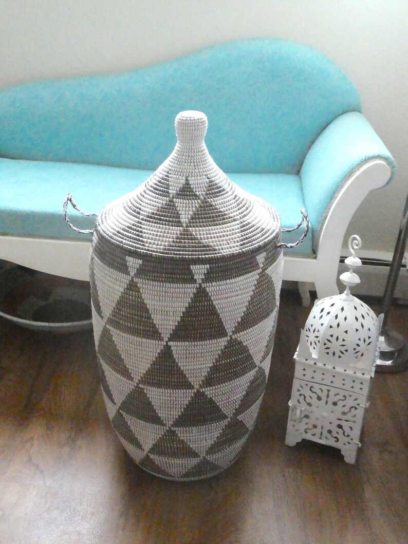 Extra Wide Extra Large Laundry Basket Black and White Etsy
