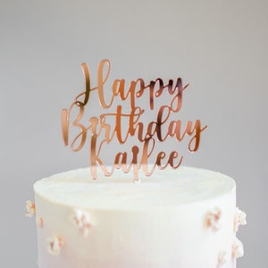 Custom wood / Acrylic Topper Happy Birthday, Cake Toppers